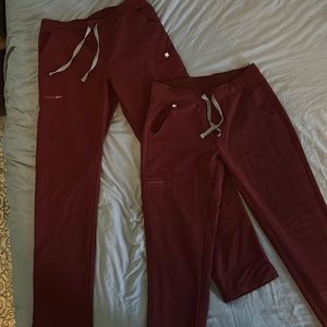 FIGS scrubs set. Burgundy color. Great condition. Like new.